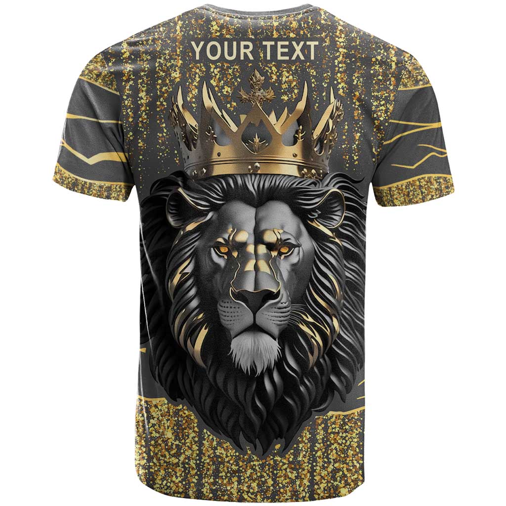 Personalized Black and Gold Lion Africa T shirt