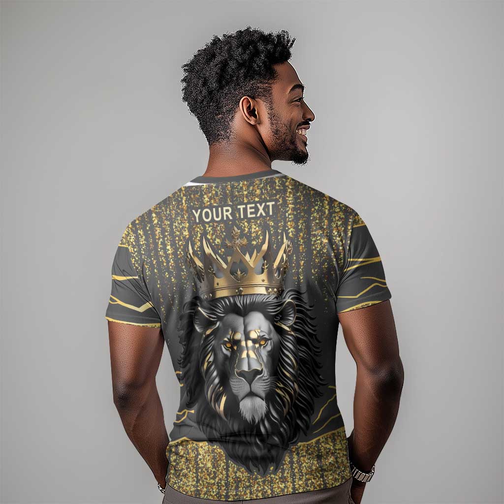 Personalized Black and Gold Lion Africa T shirt