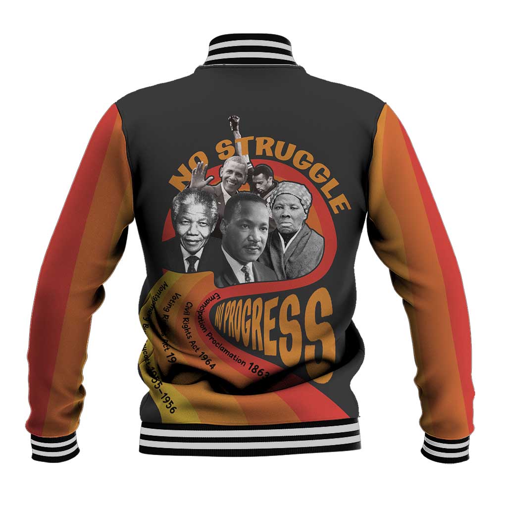 Civil Rights Leaders African American Baseball Jacket No Struggle No Progress