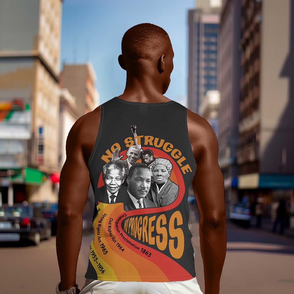 Civil Rights Leaders African American Men Tank Top No Struggle No Progress