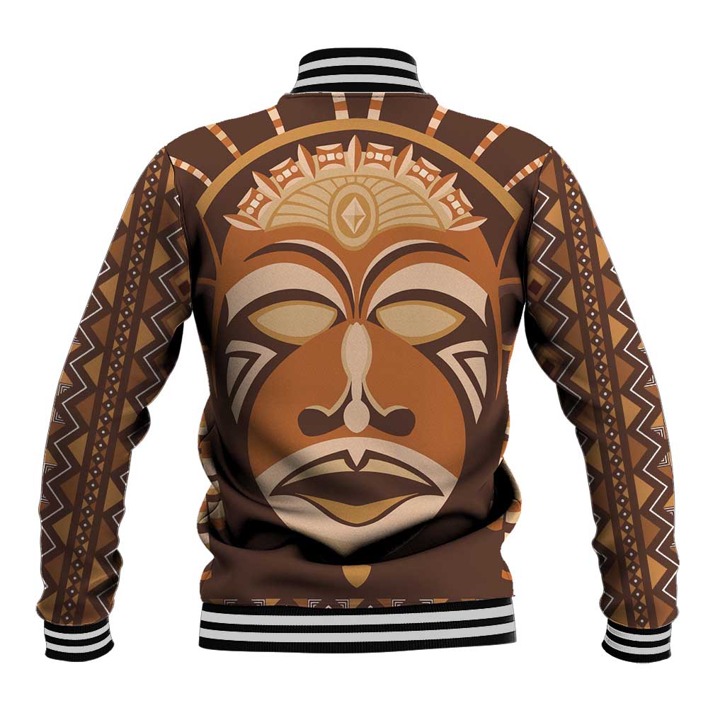 African Mask Printed Mudcloth Baseball Jacket Afro Bogolan DT03