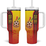 Ghana Soccer Tumbler With Handle Black Stars Football - Road To Champion