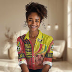 Ghana Soccer Women Casual Shirt Black Stars Football - Road To Champion