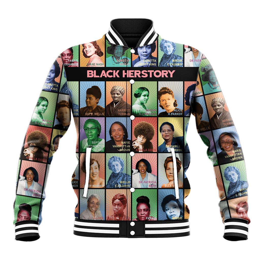 Afro Black Herstory Baseball Jacket African Women History DT03