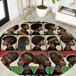 Never Apologize for Being Black Round Carpet African Pride