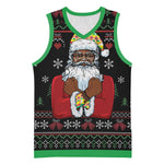 Santa Claus African Christmas Basketball Jersey Traditional Costume - African Pride