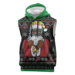 Santa Claus African Christmas Sleeveless Hoodie Traditional Costume - African Pride