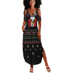 Santa Claus African Christmas Summer Maxi Dress Traditional Costume