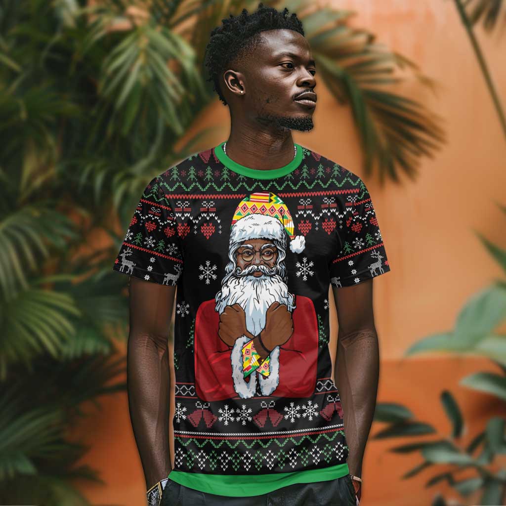 Santa Claus African Christmas T shirt Traditional Costume