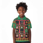 Black Nutcrackers Kid Polo Shirt Afro Christmas
