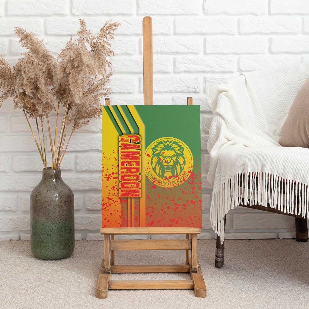 Cameroon Soccer Canvas Wall Art Indomitable Lions Football - Road To Champion