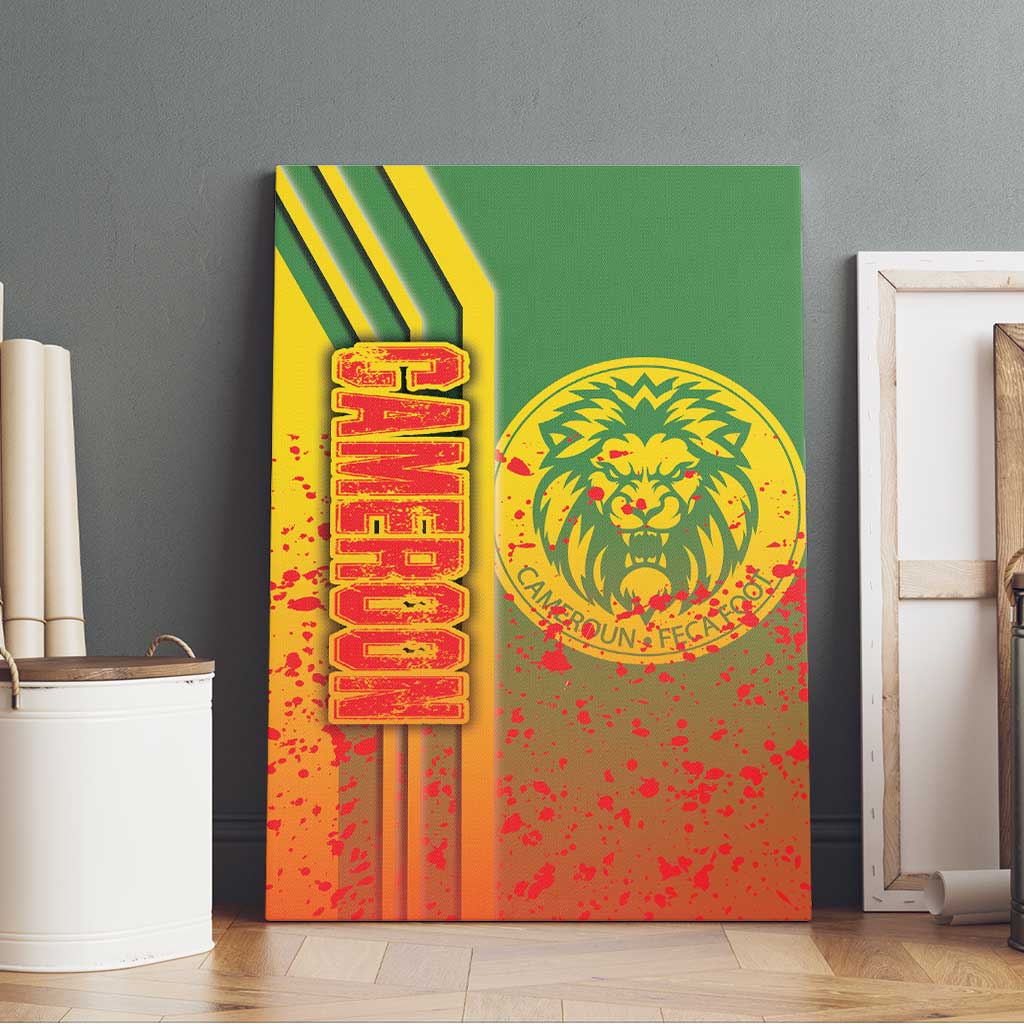 Cameroon Soccer Canvas Wall Art Indomitable Lions Football - Road To Champion