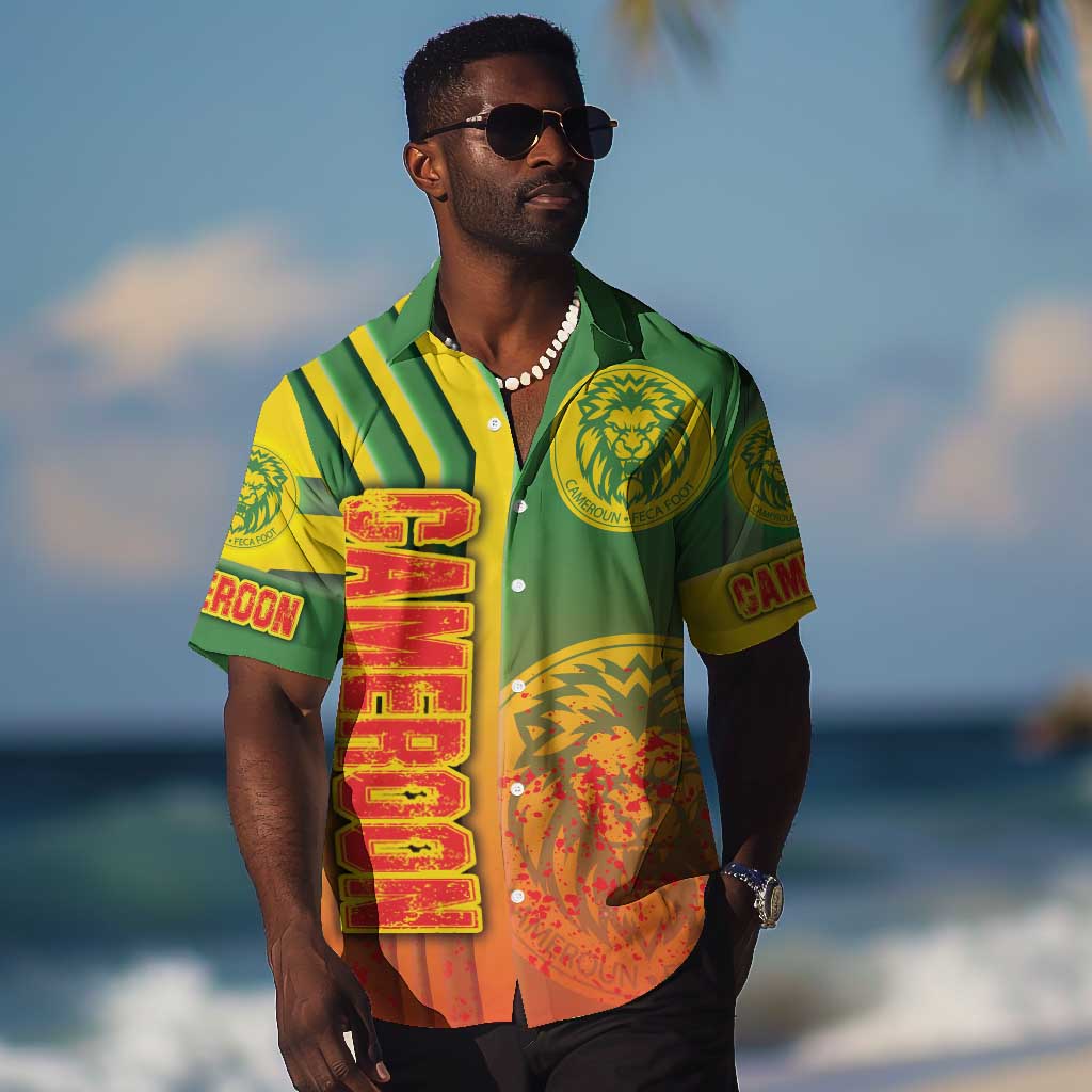 Cameroon Soccer Hawaiian Shirt Indomitable Lions Football - Road To Champion