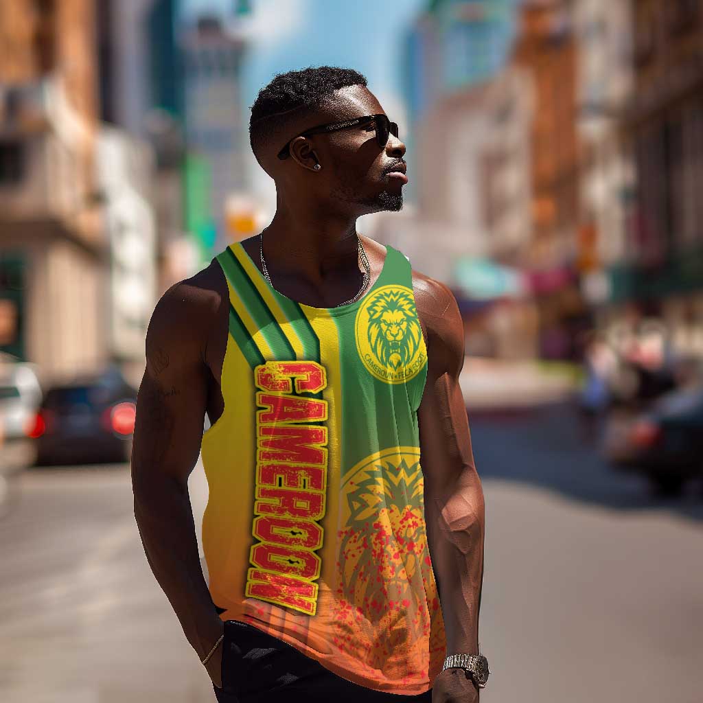 Cameroon Soccer Men Tank Top Indomitable Lions Football - Road To Champion