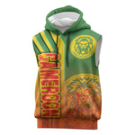 Cameroon Soccer Sleeveless Hoodie Indomitable Lions Football - Road To Champion - African Pride