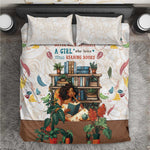 Never Underestimate A Girl Who Loves Reading Books Bedding Set African Book Lovers