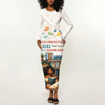 Never Underestimate A Girl Who Loves Reading Books Long Sleeve Bodycon Dress African Book Lovers DT04