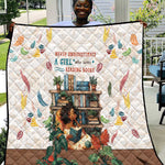 Never Underestimate A Girl Who Loves Reading Books Quilt African Book Lovers