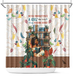 Never Underestimate A Girl Who Loves Reading Books Shower Curtain African Book Lovers