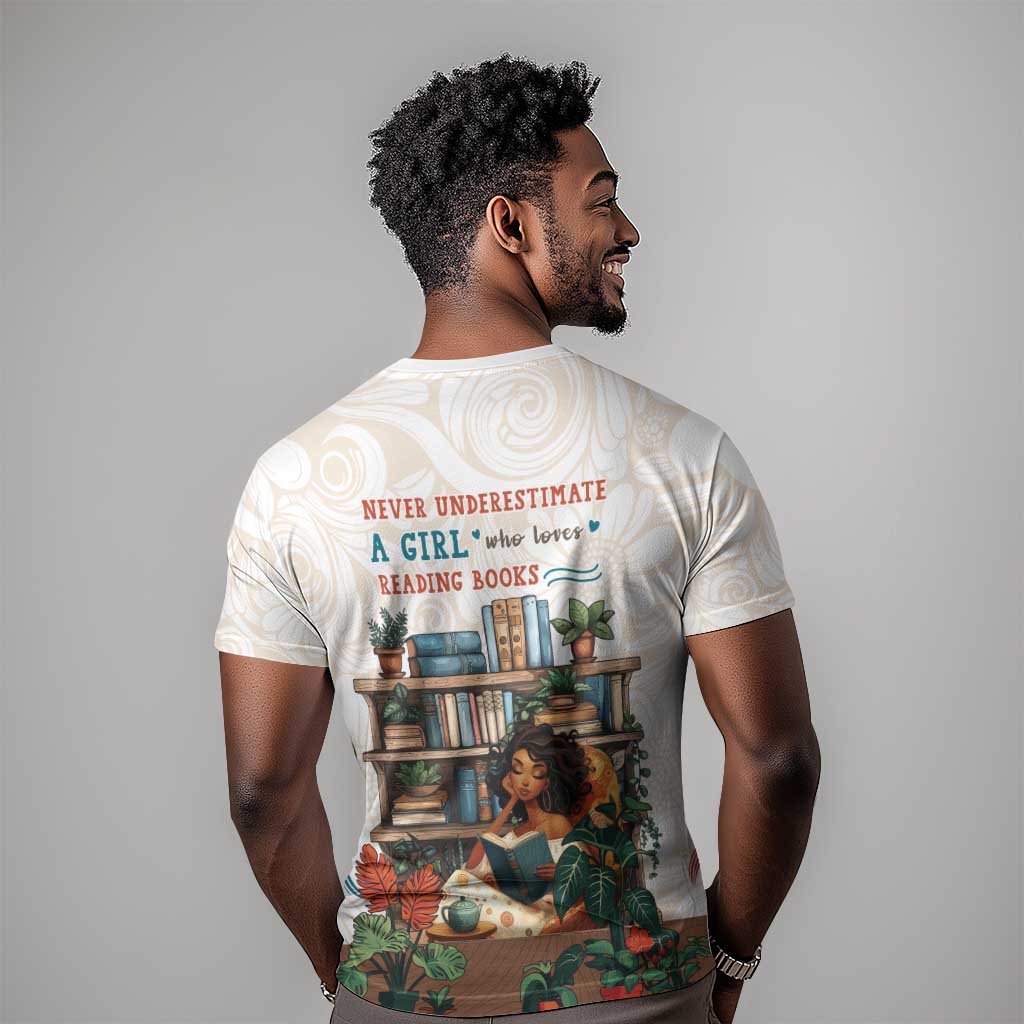 Never Underestimate A Girl Who Loves Reading Books T shirt African Book Lovers