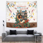 Never Underestimate A Girl Who Loves Reading Books Tapestry African Book Lovers