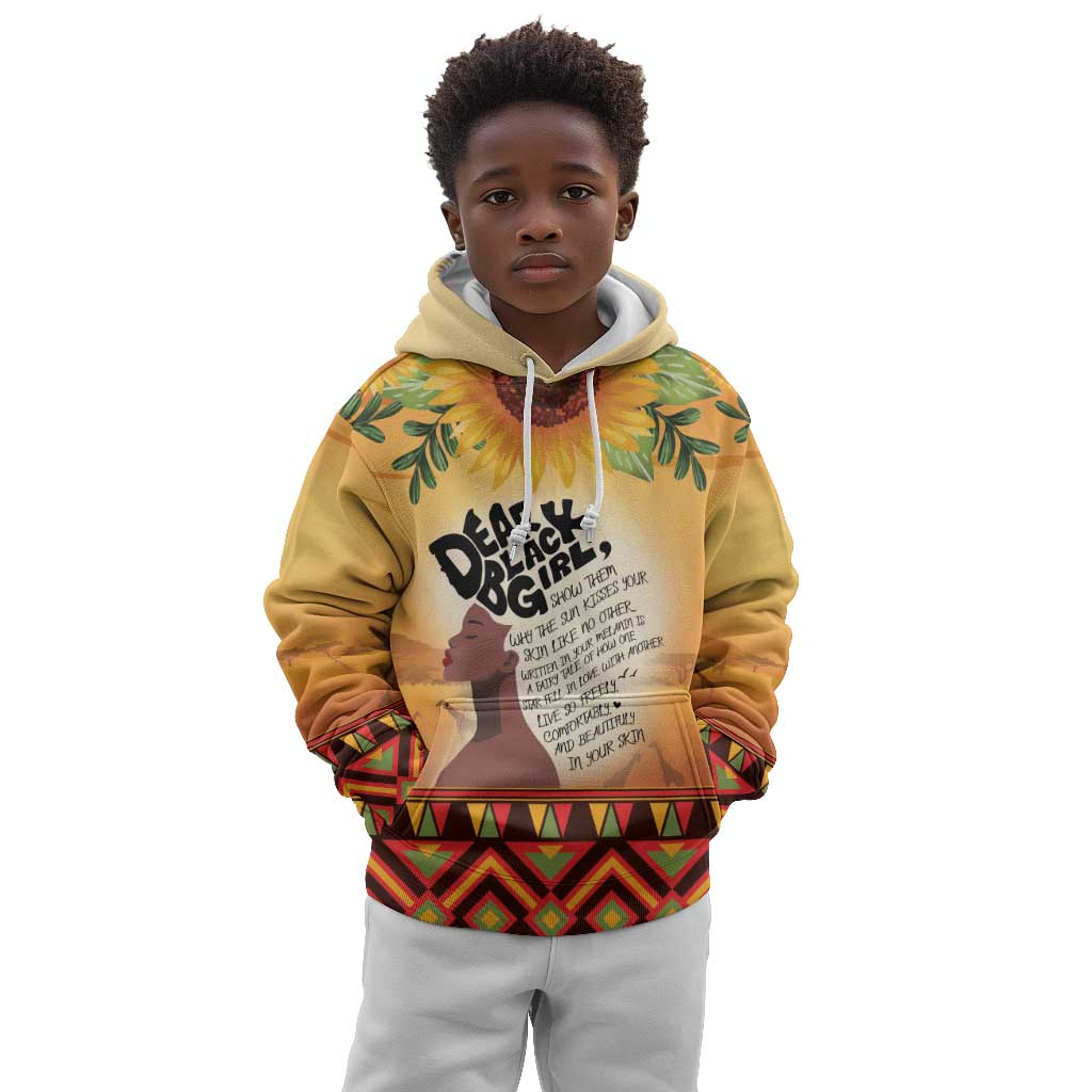 Dear Black Girl Kid Hoodie African Pride Black Women
