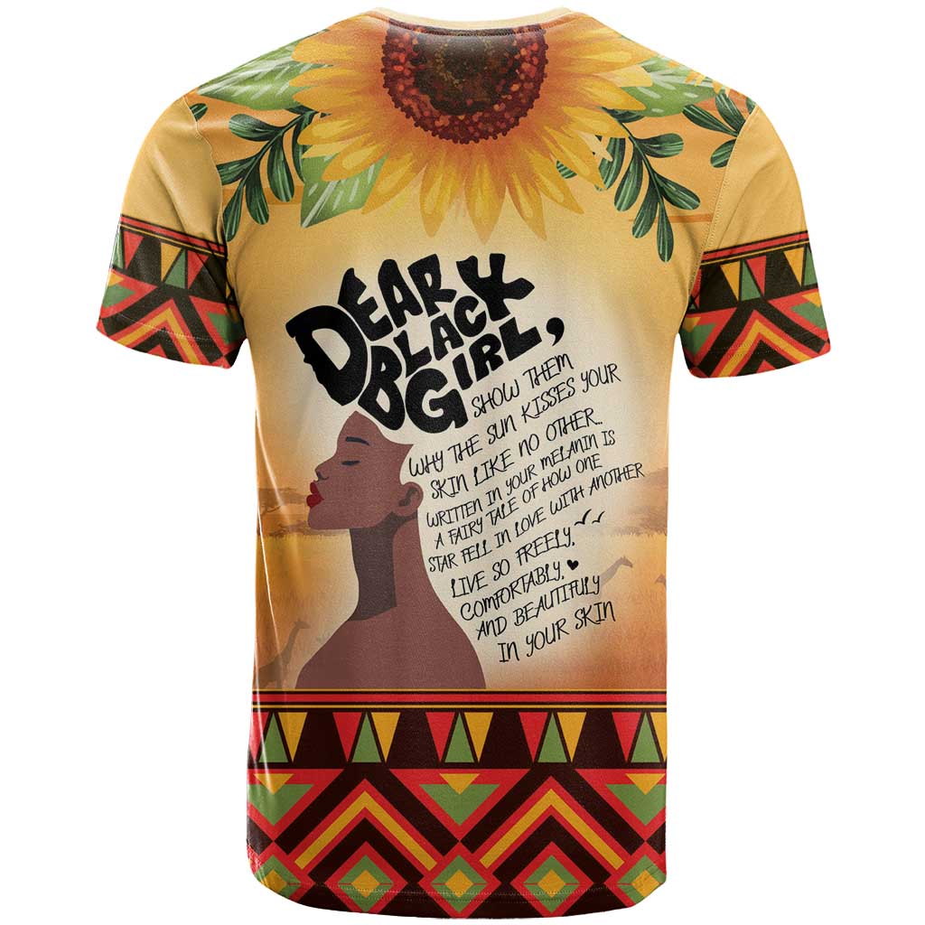 Dear Black Girl T shirt African Pride Black Women