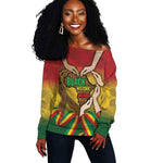 Black History Month Off Shoulder Sweater I Am Black