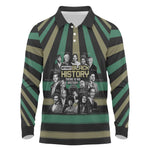 Black History Month Long Sleeve Polo Shirt Civil Rights Leaders