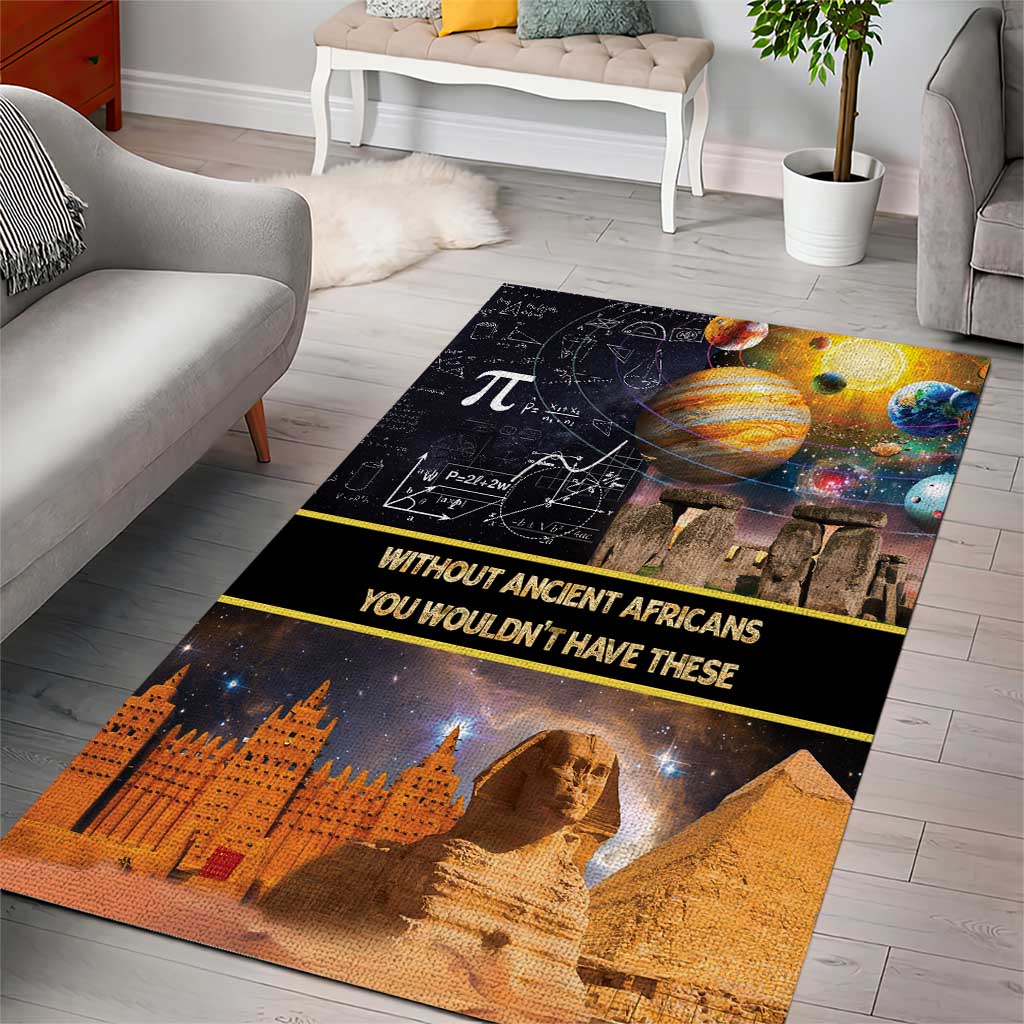 Afro Egyptian Pyramids Area Rug Ancient African Achievements Galaxy