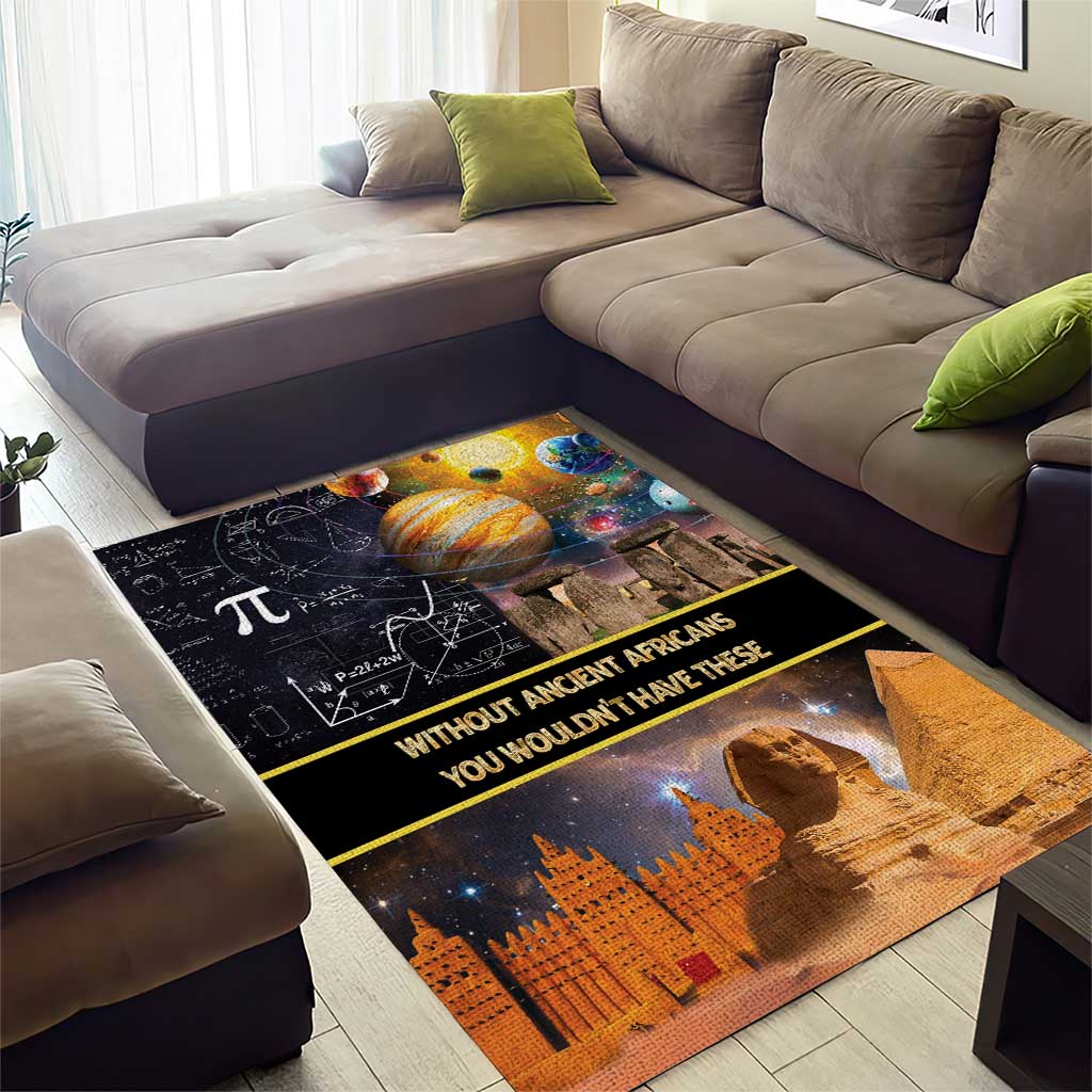 Afro Egyptian Pyramids Area Rug Ancient African Achievements Galaxy