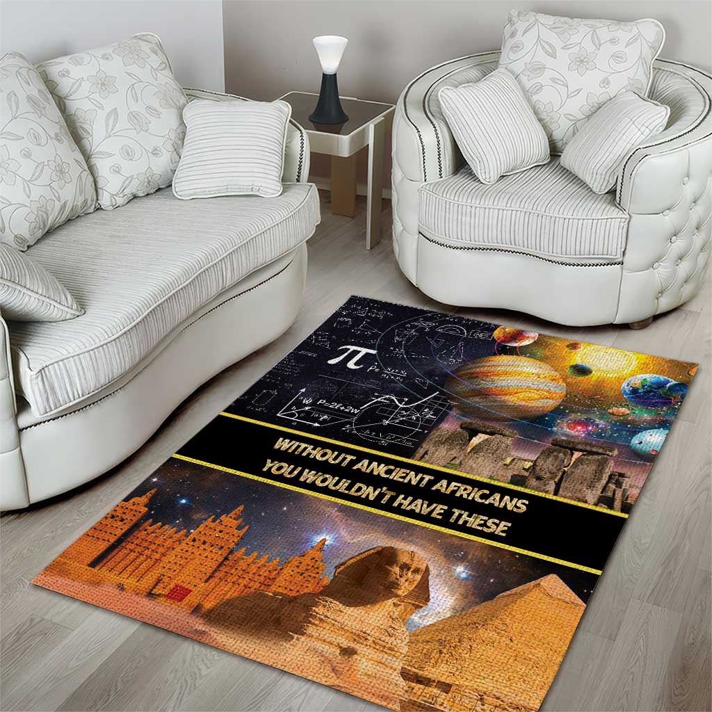 Afro Egyptian Pyramids Area Rug Ancient African Achievements Galaxy