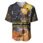 Afro Egyptian Pyramids Baseball Jersey Ancient African Achievements Galaxy