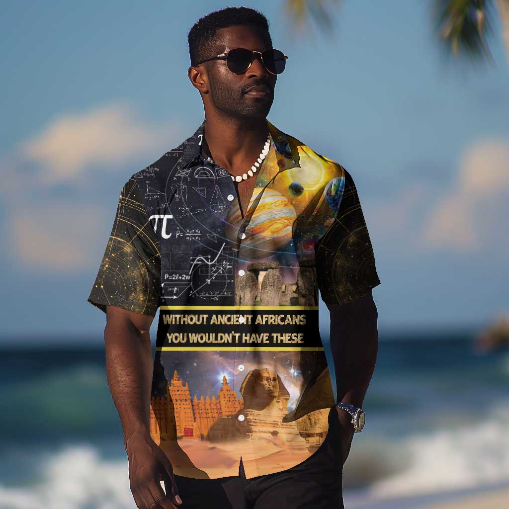 Afro Egyptian Pyramids Hawaiian Shirt Ancient African Achievements Galaxy