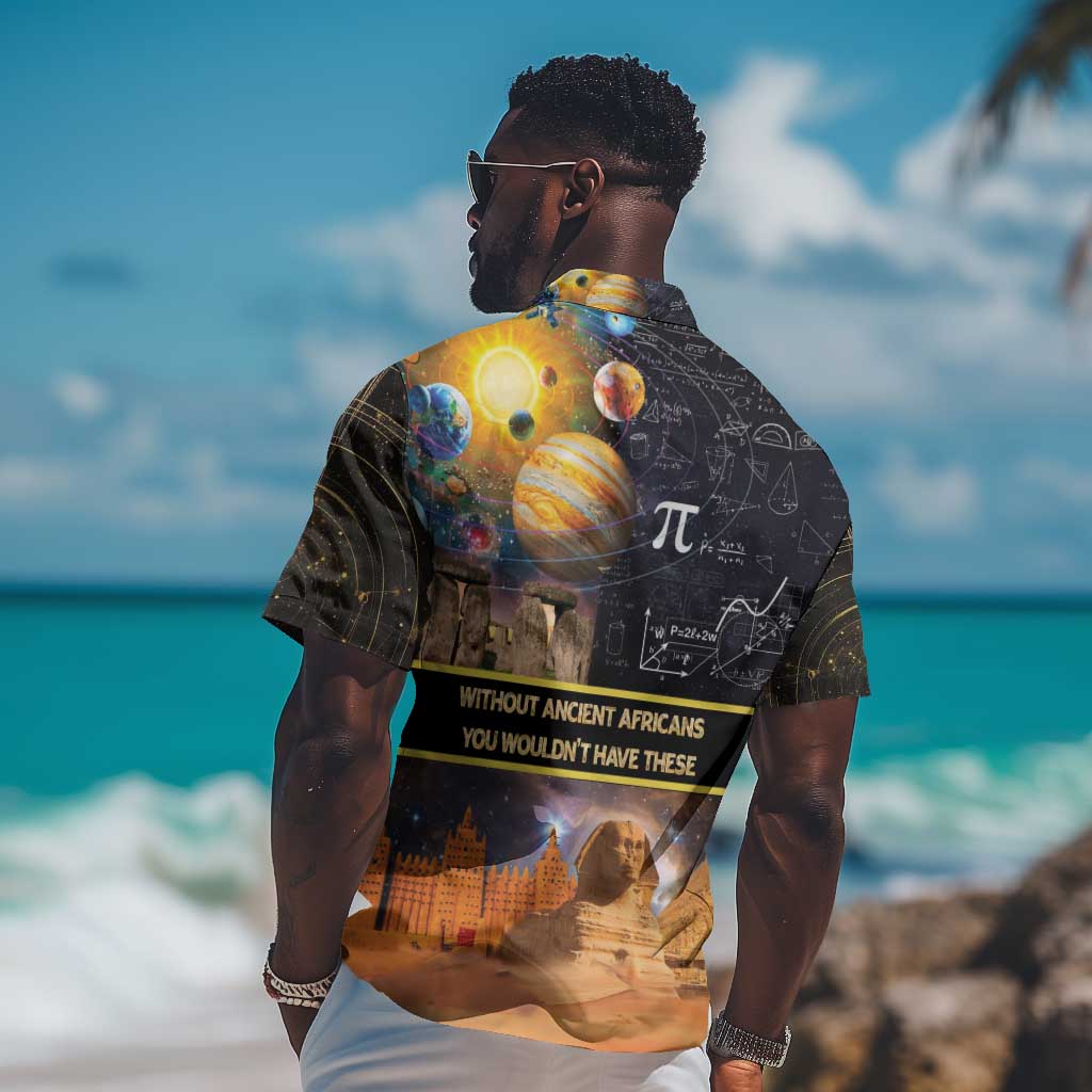 Afro Egyptian Pyramids Hawaiian Shirt Ancient African Achievements Galaxy