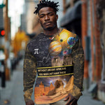 Afro Egyptian Pyramids Long Sleeve Shirt Ancient African Achievements Galaxy