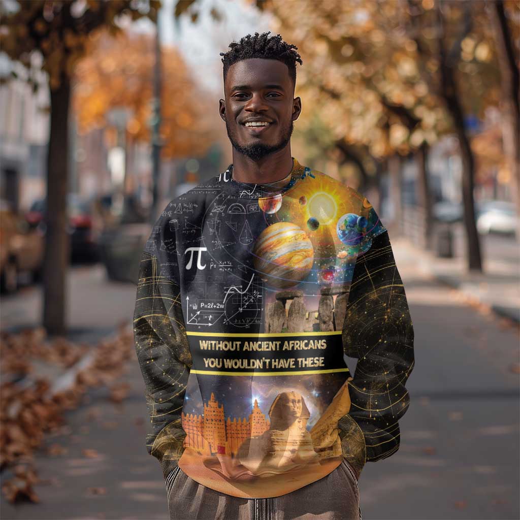 Afro Egyptian Pyramids Sweatshirt Ancient African Achievements Galaxy