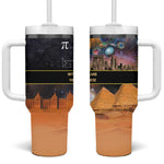 Afro Egyptian Pyramids Tumbler With Handle Ancient African Achievements Galaxy