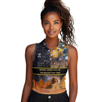 Afro Egyptian Pyramids Women Sleeveless Polo Shirt Ancient African Achievements Galaxy