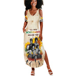 African Achievements Summer Maxi Dress Civil Rights Female Leaders Sunflower