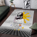 African American Coretta Scott King Area Rug Honoring The Legacy Hand Draw Style