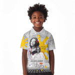 African American Coretta Scott King Kid Polo Shirt Honoring The Legacy Hand Draw Style