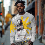 African American Coretta Scott King Long Sleeve Shirt Honoring The Legacy Hand Draw Style