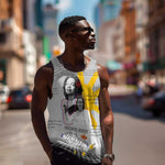 African American Coretta Scott King Men Tank Top Honoring The Legacy Hand Draw Style