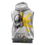 African American Coretta Scott King Sleeveless Hoodie Honoring The Legacy Hand Draw Style - African Pride
