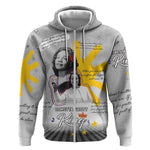 African American Coretta Scott King Zip Hoodie Honoring The Legacy Hand Draw Style
