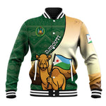 Personalized African Djibouti Baseball Jacket Camel Holding Jabuuti Flag - African Pride