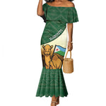 Personalized African Djibouti Mermaid Dress Camel Holding Jabuuti Flag - African Pride
