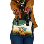 African Djibouti Shoulder Handbag Camel Holding Jabuuti Flag - African Pride