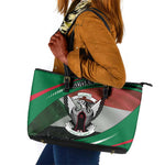 African Sudan Leather Tote Bag Victory Is Ours - African Pride